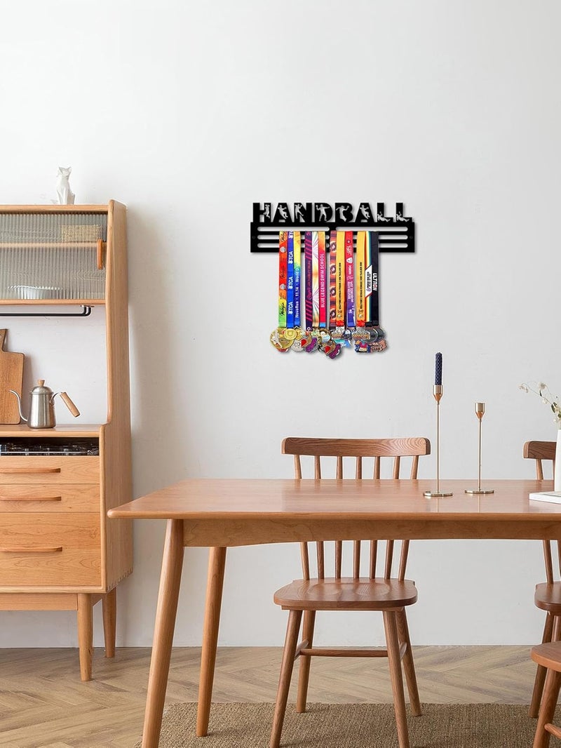 Resama Medal Hanger Holder Display Wall Rack Frame Shelf-Medal Hanger Awards Ribbon Soccer,Gymnastics,Holder Display Rack for 60 Medals - Image 3